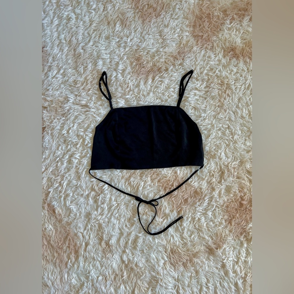 Silky Tie Back Mini Crop Top